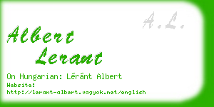 albert lerant business card